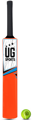ULTIMATE GOAL Plastic Cricket Bat & Tennis Ball |Digital Printing|Sky Blue (Orange, Size Full) PVC/Plastic Cricket  Bat For 15+ Yrs(650-680 g)