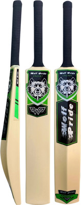 WOLF PRIDE WP Green & Black Grip Tennis Ball PVC/Plastic Ivory 8 PVC/Plastic Cricket  Bat For 15+ Yrs(.800 g)
