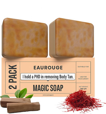 EAUROUGE Sandal Wood And Saffron Soap For Glowing & Refreshing Skin(2 x 100 g)