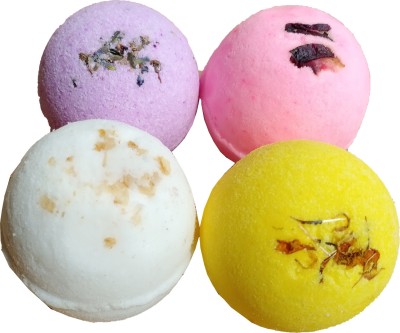 Aaranyam Luxurious Fizzy Bath Bomb-Fizzy Aromatic Bath Bomb (75g Each) - Pack of 6(350 g)