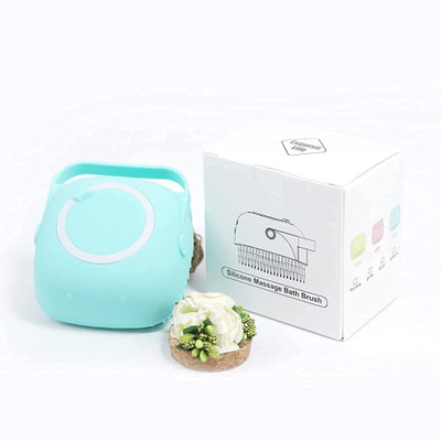 PARAMDHYEY silicone Soft Cleaning Body Bath Brush With Shampoo Dispenser