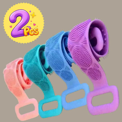Jantrex Silicone Bath Belt for Gentle Back Scrubbing and Daily Skin Rejuvenation 2 Pcs