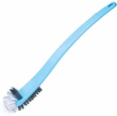 Geniestore Double Hockey Shape Toilet Cleaner Brush for Western and Indian Toilet
