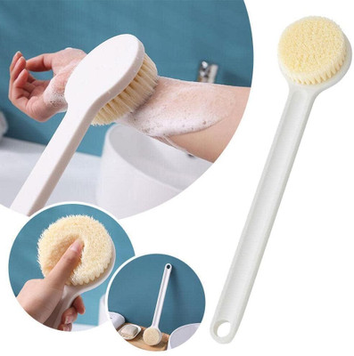 HOMEZZA Long Handle Bath Brush with Bristles Dry Skin Shower Back Scrubber Brush