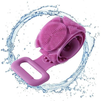 Manu Hut Silicone Double Side Body Back Scrubber Bath Brush Washer For Dead Skin Removal