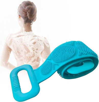 Sai Silicone Back Scrubber Belt – Dual-Sided Bath Brush, Multicolor