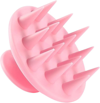 URBAN BOX Hair Shampoo Brush Head Scalp Massager For Exfoliate And Remove Dandruff (Pink)
