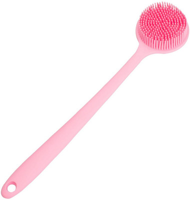 HM EVOTEK Silicone Shower Brush with Handle for Back and Body Exfoliating Needs