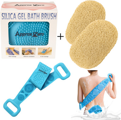 ApproxZero SILICONE BACK SCRUBBER AND NATURAL LOOFAH