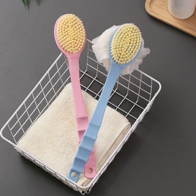 SARTHU 2in1 Loofah with Handle,Back Scrubber with Soft Bristles,Double-Sided Bath Brush