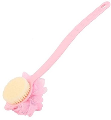 Fitaza 2 IN 1 Loofah with handle Body Brush, Bath shower Brush& Loofah