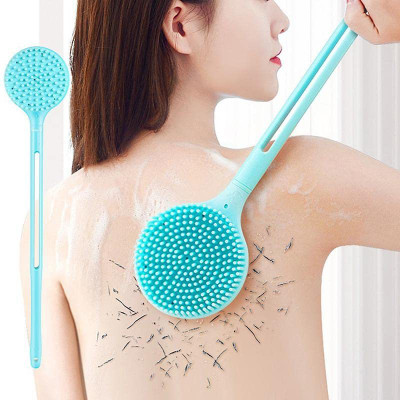 draval Silicone Body Scrubber, Long Handle Back Scrubber for Shower
