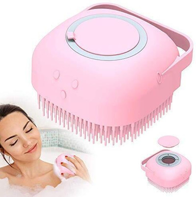 Manav Silicone Soft Bath Body Brush with Shampoo Dispenser 1.458
