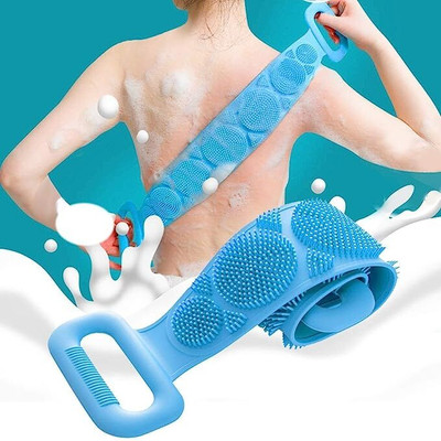 SmartBucket Silicone Back Scrubber, Shower Exfoliating Belt For Dead Skin Removal