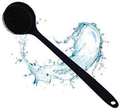 RBGIIT Dual Side Silicone Back Scrubber with Long Handle for Skin Cleansing