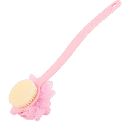 Fulkiza 2 IN 1 loofah with handle back scrubber Bath Brush with Soft