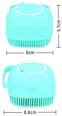 Rishikaenterprises Silicon body scrubber bathing scrub brush bathroom (pack of 1)087