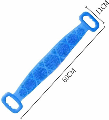 ShopDock Body Back Scrubber, Double Side Silicon bath Belt for Shower