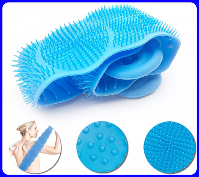 SJK Body Wash Silicone Body Scrubber Double Side