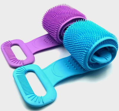 MG StartMart Silicone Bath Belt for Men & Women | Double Side Exfoliating Back Scrubber