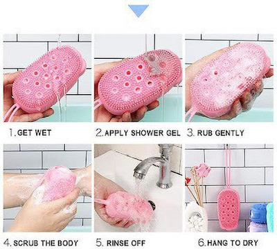 AMMEDARSHAN Bubble Bath Brush Quick Foaming / Scrubbing Brushes Soft RubbingMassage