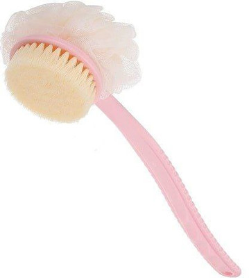 SARTHU 2-in-1 Body Brush - Back Body Loofah Brush with Curved Long Handle & Bristles