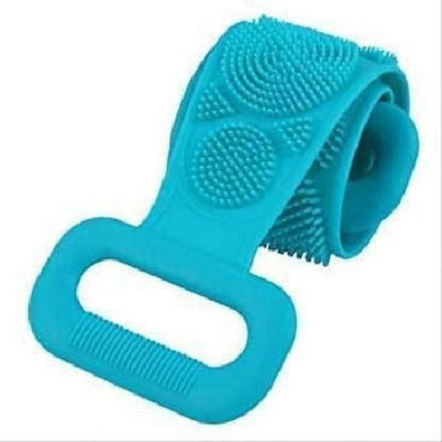 Misaki Silicone Body Back Scrubber, Double Side Bathing Brush for Skin Deep Cleaning Massage, Dead Skin Removal Exfoliating Belt for Shower, Easy to Clean