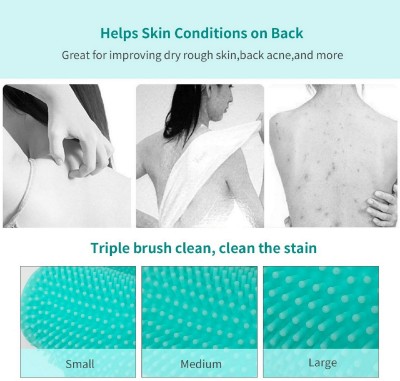 NARV Silicone Body Scrubber/Bath Body Cleaning Belt/Skin Brush BeltSB_113