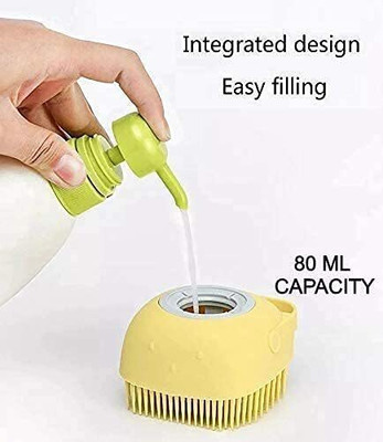 Manav Silicone Soft Bath Body Brush with Shampoo Dispenser 1.378