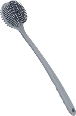 draval Body Bath Shower Back Brush Massager Spa Scrubber Long Handle@
