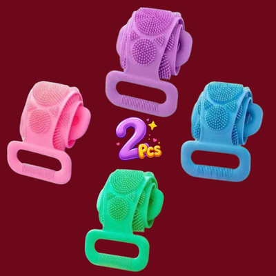 Jantrex Silicone Bath Belt for Deep Cleansing with Flexible Scrubbing Surface 2 Pcs