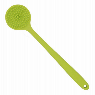 RBGIIT Silicone Scrubber Brush with Dual Sides and Extended Handle Design