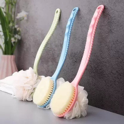 Meliora 2 IN 1 Bath Brush & Loofah with Long Handle