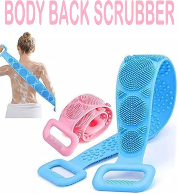 2N2 Silicone Back Scrubber for Shower,Bath Body Brush Double Sided Body Washer JSB46