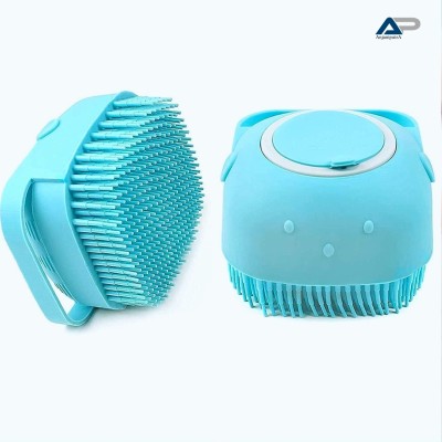 AnjaniputrA Silicone Body Massage Bath Brush with Soap Dispenser |Silicon Body Back Scrubber