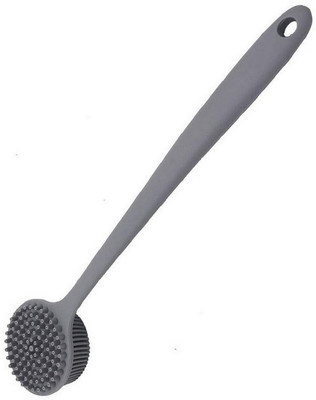 NARV Long Handle Bath Scrubber with Soft Silicone Bristles for Gentle Exfoliate