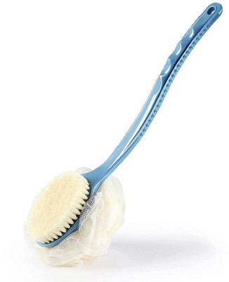 Masox Store Back Scrubber Bath Mesh Sponge with Curved Long Handle for Skin Exfoliating Bath