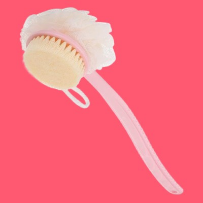 BZILO Loofah Back Scrubber with Curved Long Handled for Skin K156