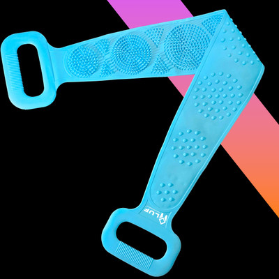 LSRP's Universal Fit Silicone Body Back Scrubber Double Side Bathing Brush Exfoliating Belt BPA Free