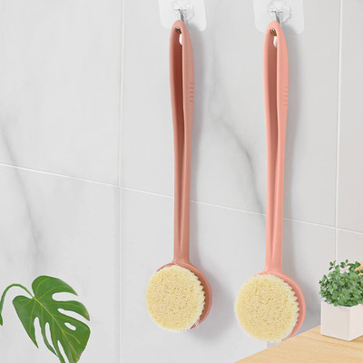 draval Long Handle Bathing, Spa Body Scrubber Back Brush