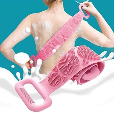 Urwald Silicone Body Back Scrubber Bath Belt Washer Double Side Body Scrubber