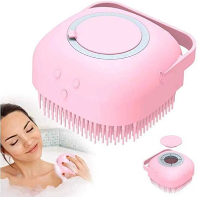 Manav Silicone Soft Bath Body Brush with Shampoo Dispenser 1.486