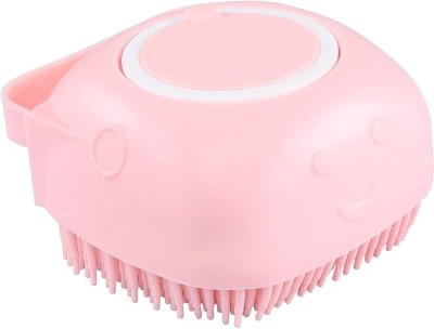 CRAFTIFY Silicone Bath Brush for Body Scrub, With Handle (Pack of 1 Pink) with top lid