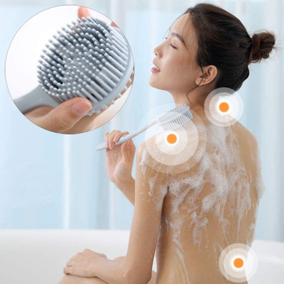 draval Body Bath Shower Back Brush Massager Spa Scrubber Long Handle))