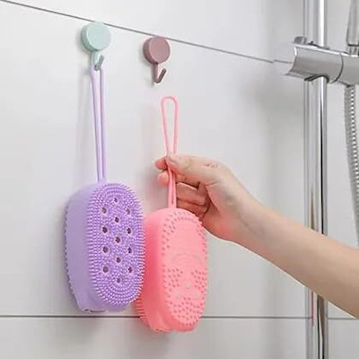 Shree Ganesh Enterprice Bath Body scrubber Soft Bath Body Brush with Shampoo Dispenser( 2 pcs )