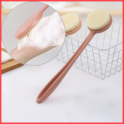 SANGOZ Multipurpose Bath Body Brush with Soft Comfortable Bristles Long Handle