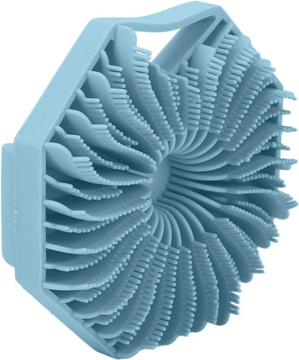 HM EVOTEK Silicone Body Scrubber for Use in Shower Exfoliating Brush Easy to Clean Long