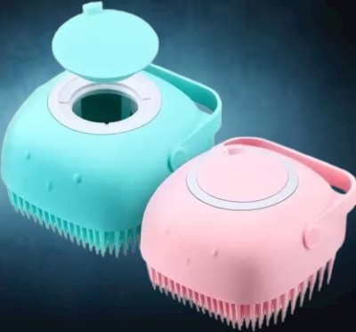 BZILO Cleansing Massage Shampoo Brush with Shower Gel Dispenser-(3)