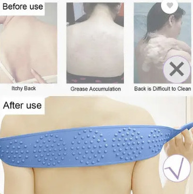 ABC Double Side Silicone Body Back Scrubber Bathing Brush Skin Deep Cleaning Massage