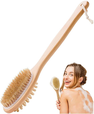 Relatable Shower Brush with Long Handle Natural Bristles Bath Back Back Scrubbers for Use